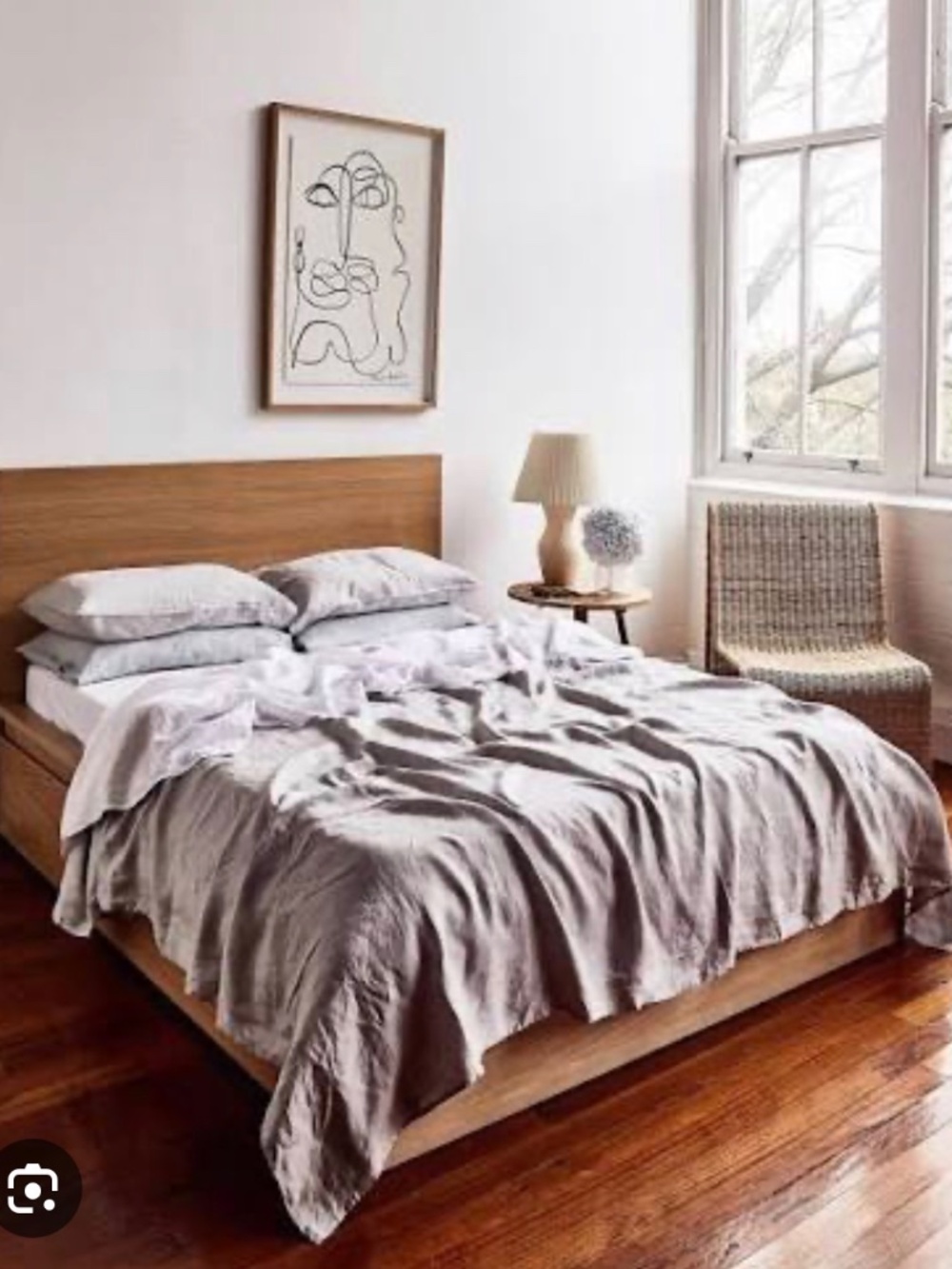 Bed Threads 100% Flax Linen Fog Bedding Set TWIN XL Duvet Sheet Pillowcases